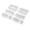 Clear Plastic Storage Box PS 8PCS Stratified Storage Stackable Clear Organizer Box for Jewelry Craft Tackles Tools
