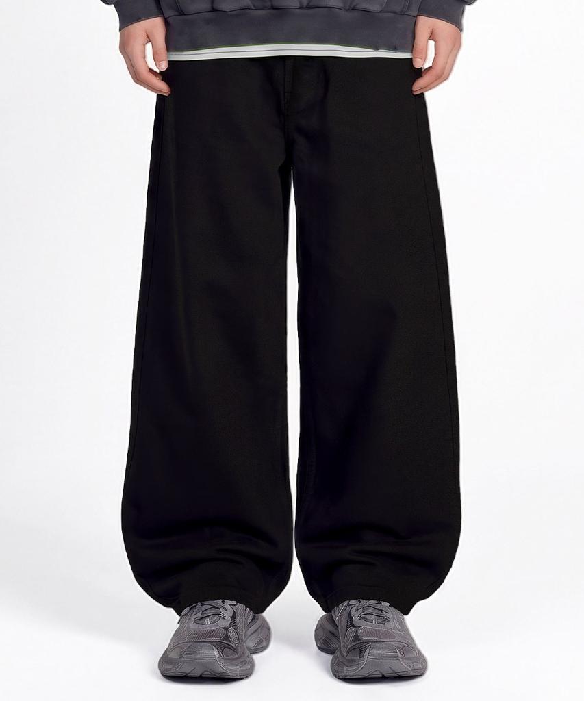 Hapeunain Elastic Waist Balloon Wide Cotton Pants I07Jrd_Hxf11346