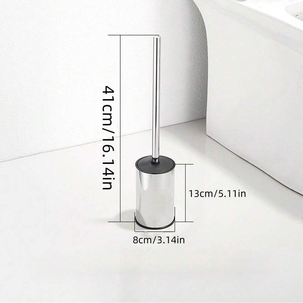 Extended round Toilet Brush Set - Wall-Mounted & Floor-Standing Options in 3 Colors for Thorough Bathroom Cleaning