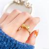 Simple Titanium Steel Bow Ring Female Cute Girlfriend Cold Style Ins Ring