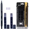 Brustro Kuro Precision Mechanical Pencil |Tip Size- 2Mm With 6- Hb And 6-2B Leads, Built-In-Sharpener, 3 Eraser Refill|I