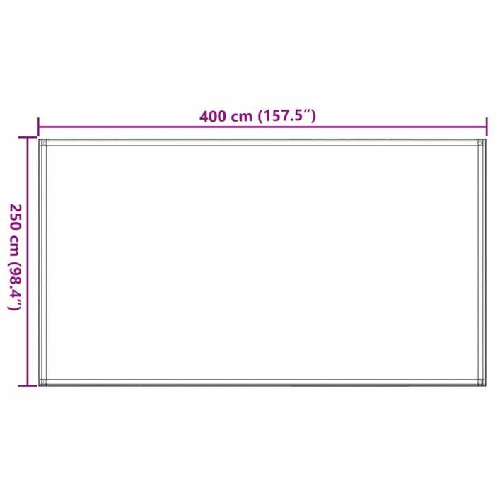 Tapis de tente - vidaXL - 250 x 400 cm - Gris - Imperméable - Fixation pratique