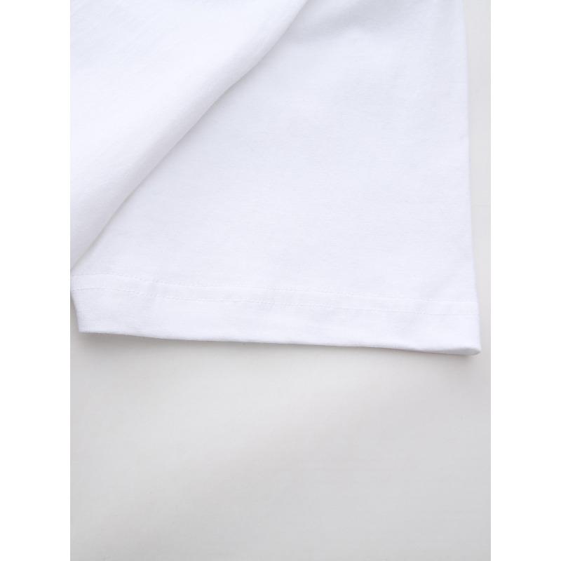 Men's New Style Pure Cotton Short-Sleeve T-Shirt with Wolf Print, Fashionable and Casual CrewNeck, Comfortable, Soft, and Breathable, Summer Essential