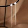 925 Sterling Silver Disc Tassel Stud Earrings - Light Luxury, High-End 2024 Fashion, Women's Niche Ear Jewelry