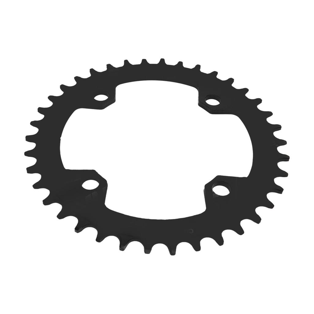 Bike Chainring 104BCD 38T Positive Negative Tooth Plate Bicycle Chain Wheel for Road Bikes Black