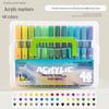 Child-Safe Acrylic Watercolor Marker Pens for Doodling, Drawing & Primary School Art, Soft Tips, Stackable Design