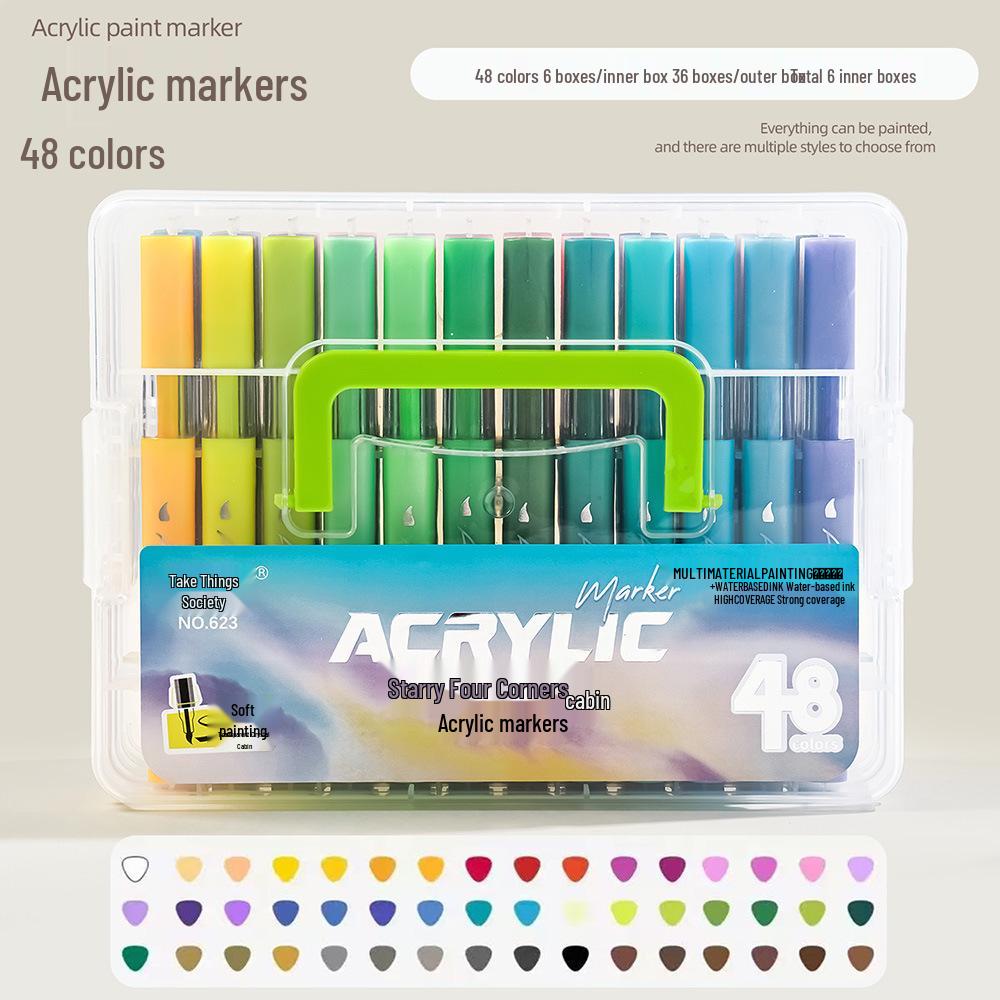 Child-Safe Acrylic Watercolor Marker Pens for Doodling, Drawing & Primary School Art, Soft Tips, Stackable Design