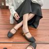 Autumn new Xiaoxiangfeng woven mesh breathable single shoes femininity high heels women are not tired feet Mary Jane shoes