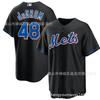 New York Mets 48 Jacob DeGrom Camiseta de Béisbol Bordada Unisex Ropa para Aficionados Ropa Deportiva Ligera