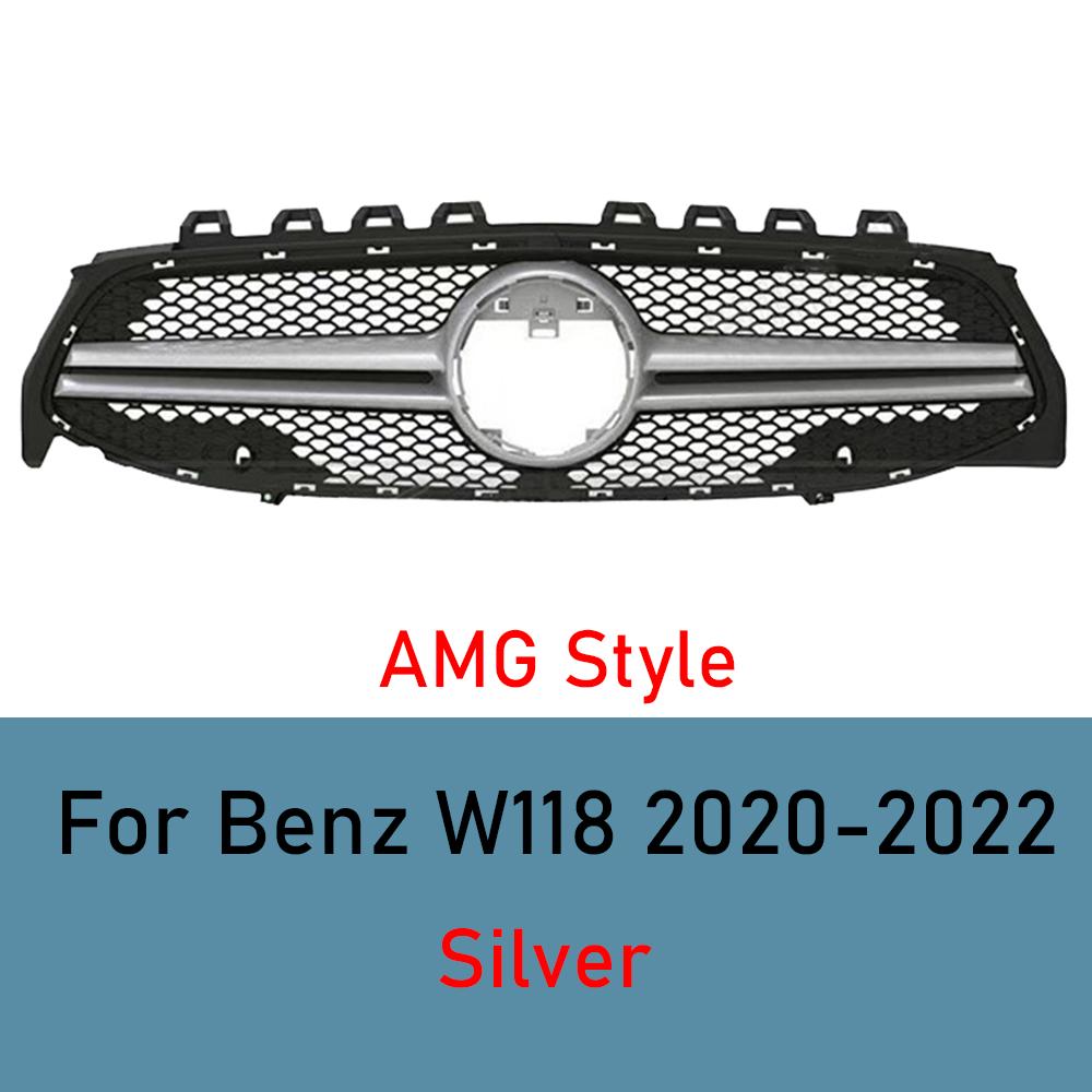 For Mercedes CLA W118 2020-2025 Front Grille ABS AMG Style Sport Mesh Radiator Grill Cover Bumper Trim Accessories