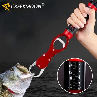 Pinza da Pesca Portatile in Lega di Alluminio Pinza per Gancio Pinza per Labbra da Pesca Pinza per Pesci Impugnatura Manuale con Bilancia Accessori da Pesca