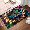 1 Stück Anti-Ermüdungs-Küchenteppiche, luxuriöser Blumendruck, wasserdicht, rutschfest, dick gepolstert, Küchenmatte, strapazierfähig, bequeme Stehmatte für die Küche