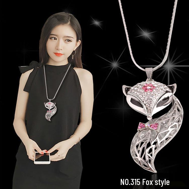 Korean-Style Little Fox Pendant Necklace - Versatile Fashion Accessory