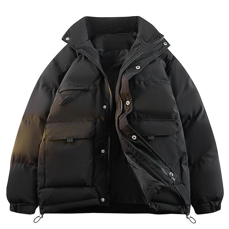 

Winter Cotton Jacket, Men s Stand Up Collar Casual Jacket, Loose and Thick Cotton Jacket, Warm and Multi Pocket Cotton Jacket XXXXXL