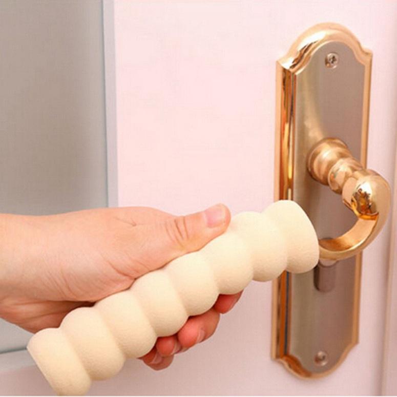 Guanti per maniglia della porta in silicone ispessito per la sicurezza dei bambini Copertura protettiva per maniglia della porta anticollisione a spirale