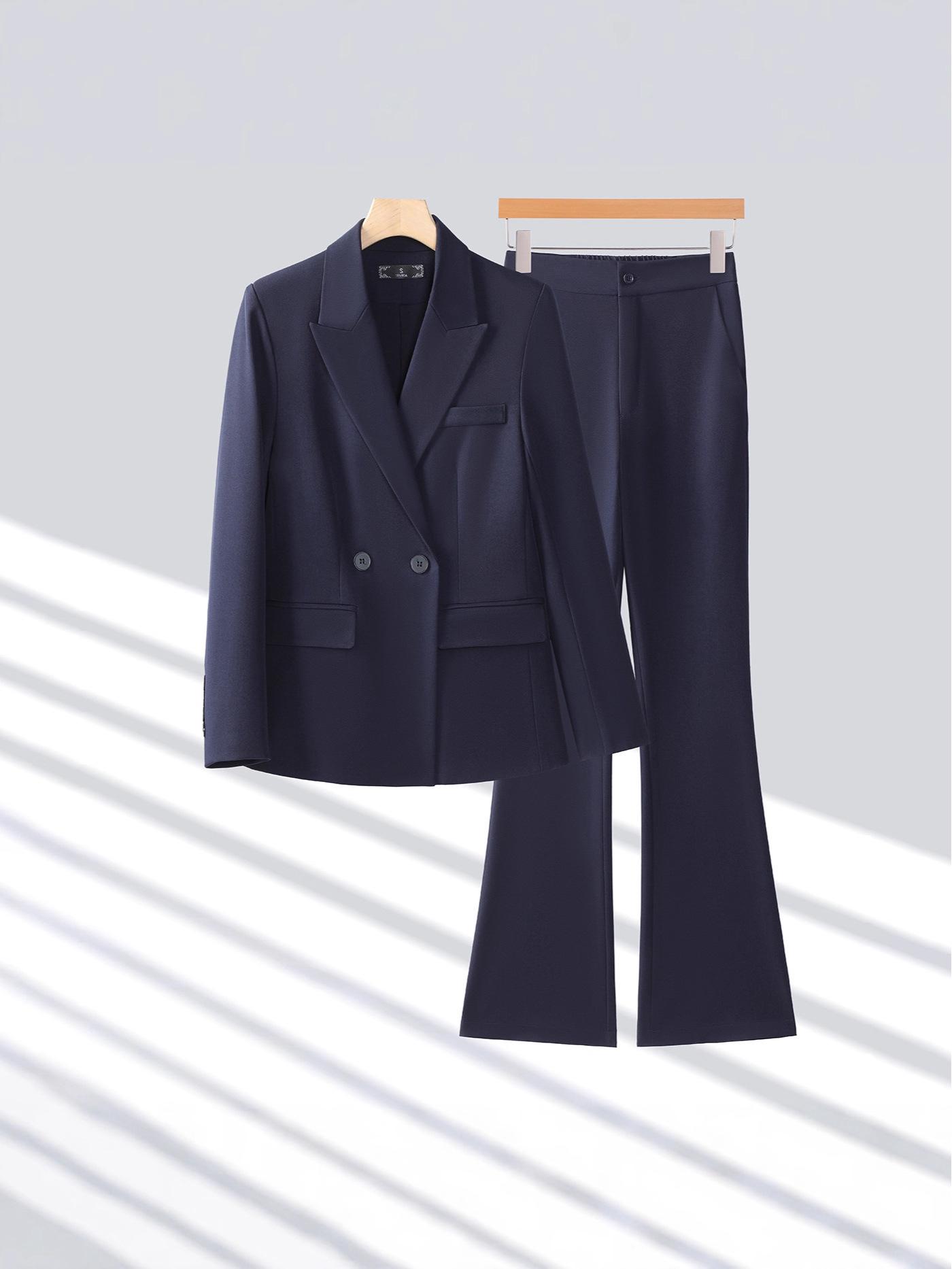 

Navy Blue Women s Suit Set for College Students - Formal Wear for Exams & Interviews 4XL