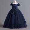 Vestido de Verano para Niñas Bordado Vestido de Princesa para Dama de Honor Niños para Niñas Fiesta Infantil Vestido de Boda