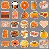 50 Orange Ins Style DIY Stickers Small Fresh Japanese Orange Decorative Mobile Phone Case Tablet Guka Stickers Waterproof