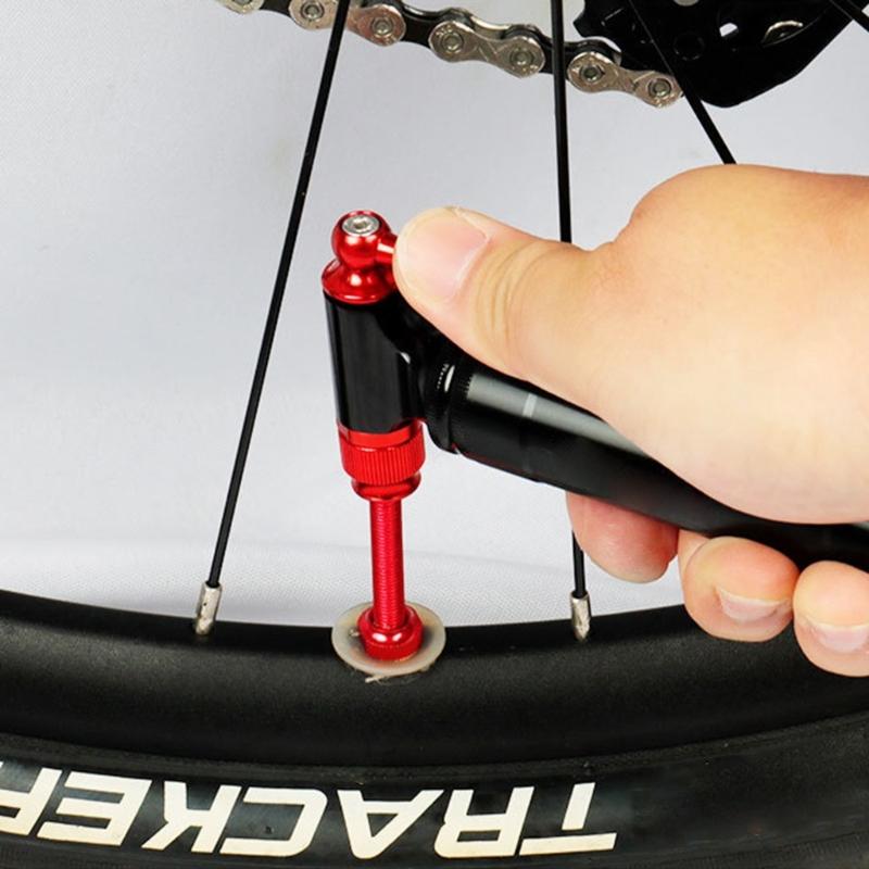 Portable CO2 Pump Aluminum Alloy Bicycle Pump-Inflator for Schrader Presta Adapter Safety Automatic Mini Hand Pump