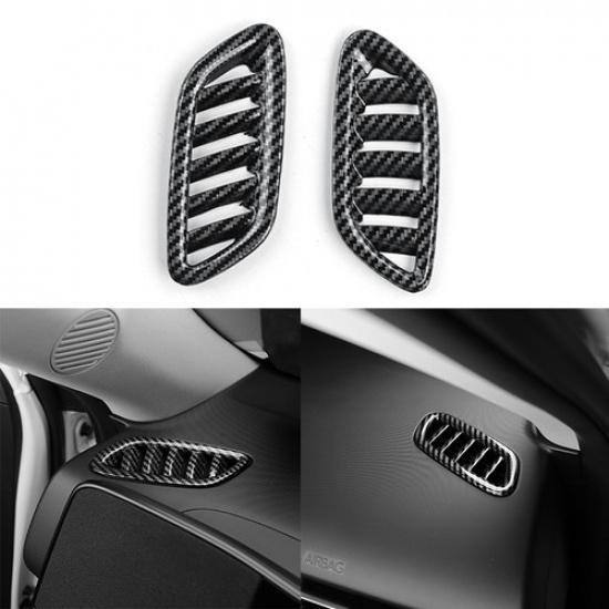 Carbon Fiber Tuning ABS Panel Cover Trims For Hyundai Kona 2024 2025 Accessories