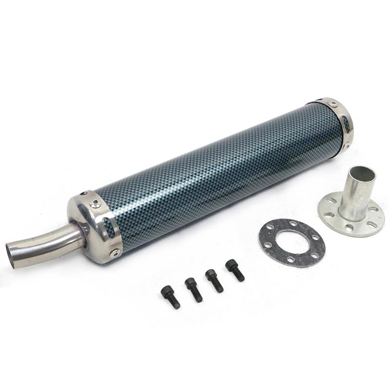 20mm inlet 280mm Universal Motorcycle Exhaust Muffler Pipe For ATV Street Scooter Motocross Escape Moto 50cc 125CC