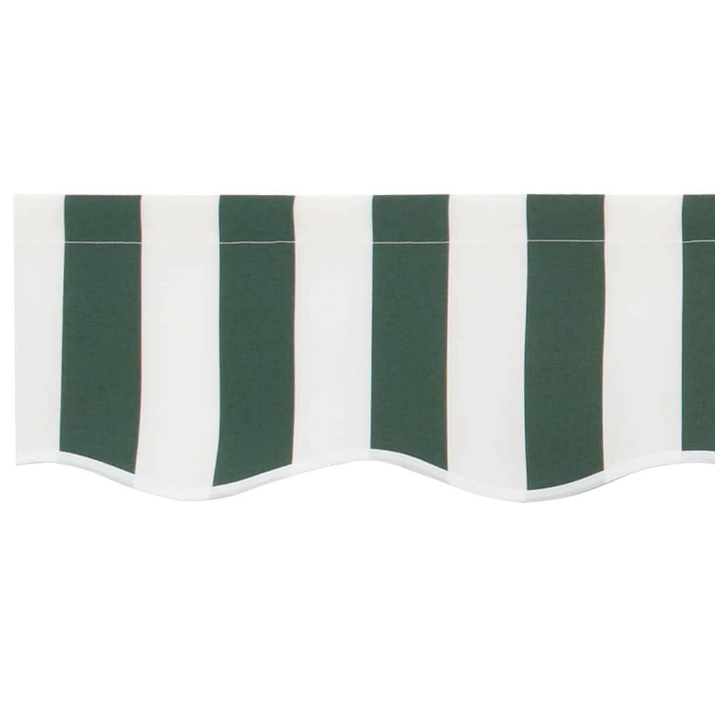Replacement Canopy Fabric Green and White 5 X 3.5 M Polyester