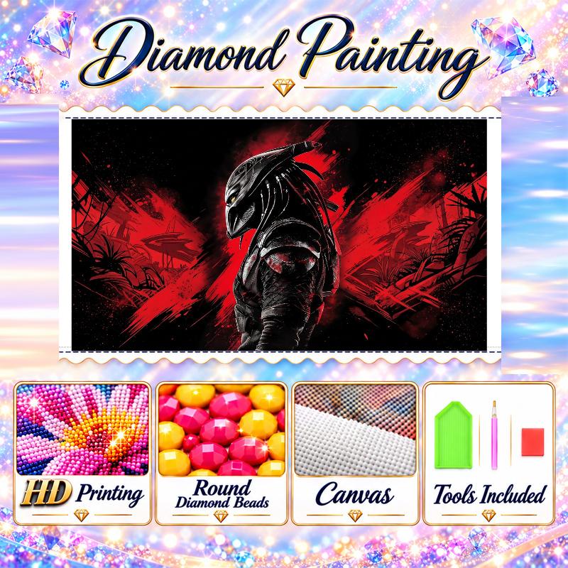 Predator Diamond Painting Kit 5D Full Drill DIY Diamond Mosaic Wall Art Home Decor