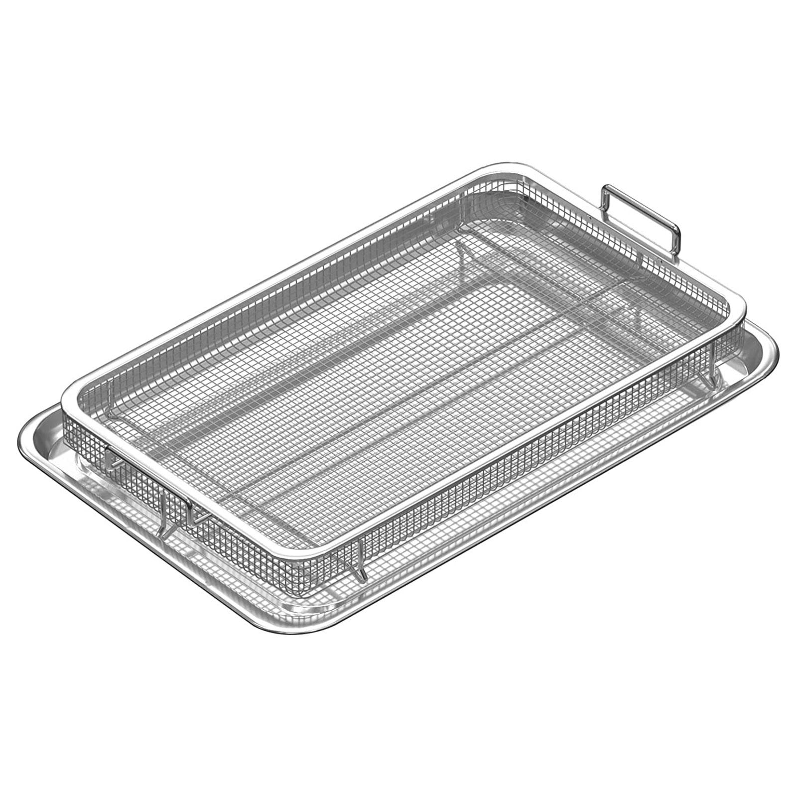 

Штабелируемые решетки Корзина-поддон для аэрофритюрницы из нержавеющей стали Решетка для дегидратора Многоцелевые аксессуары для аэрофритюрницы для духовки Бекон 1PCS