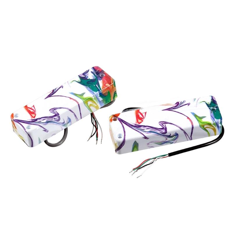 Colorful Artistic Pattern Bass Guitar Pickup Prewired Designs For 4 String Models Features Dust Moisture Resistance 1