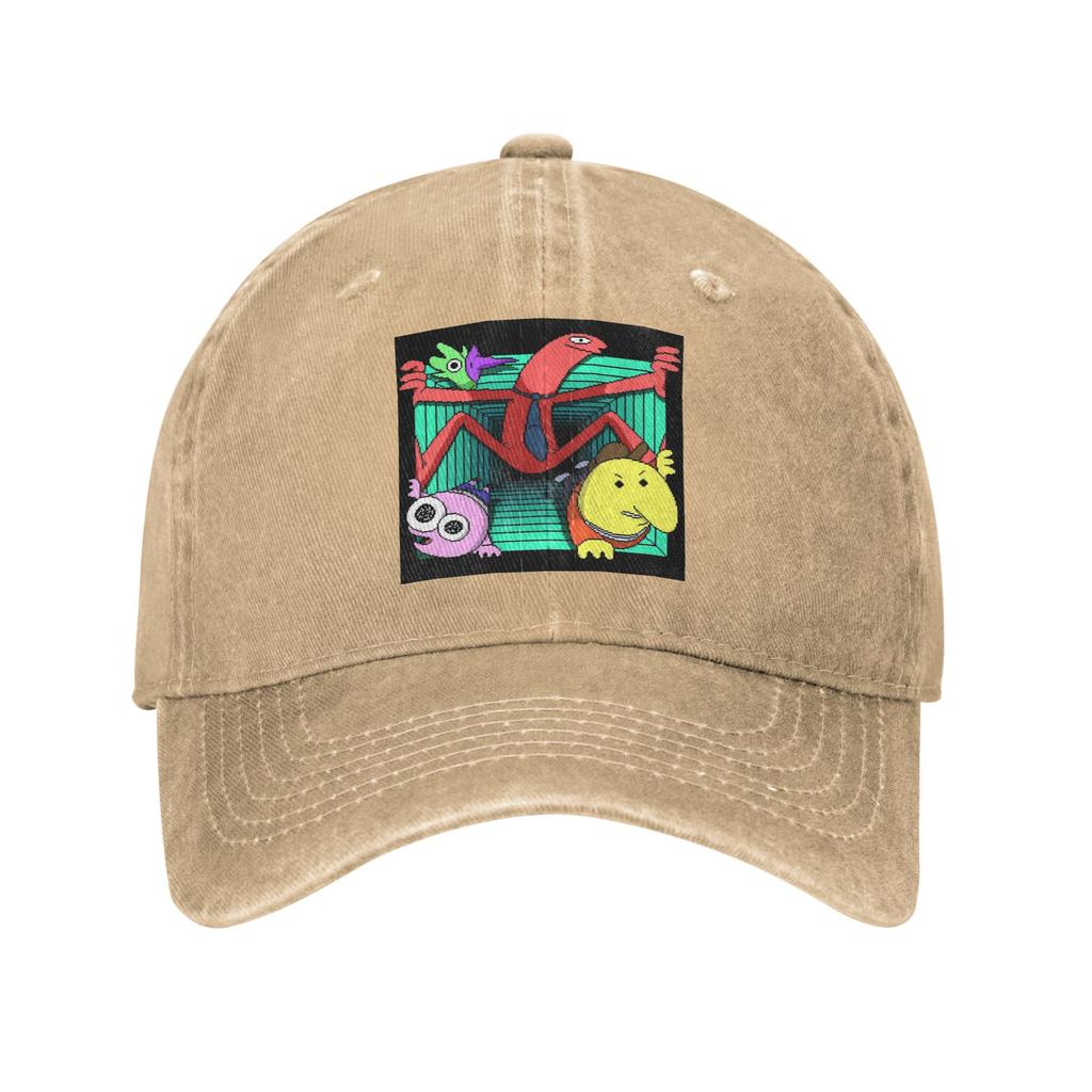 Season 2 Logo Smiling Friends Pixel Art Casual Baseball Cap Men Summer Kpop Rock Trucker Hat Y2k Cute Sunscreen Snapback Cap