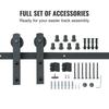 8FT Sliding Barn Door Hardware Kit, 330LBS Loading Heavy Duty Barn Door Track Kit for Single Door, Fit 3.7-4.3FT Wide and 1.3"-1.8" Thick Door Panel,