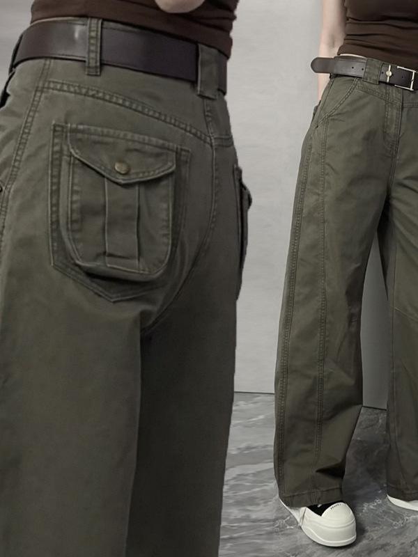 Women's High-Waist Loose Cargo Pants - Autumn/Winter 2025 Fashion