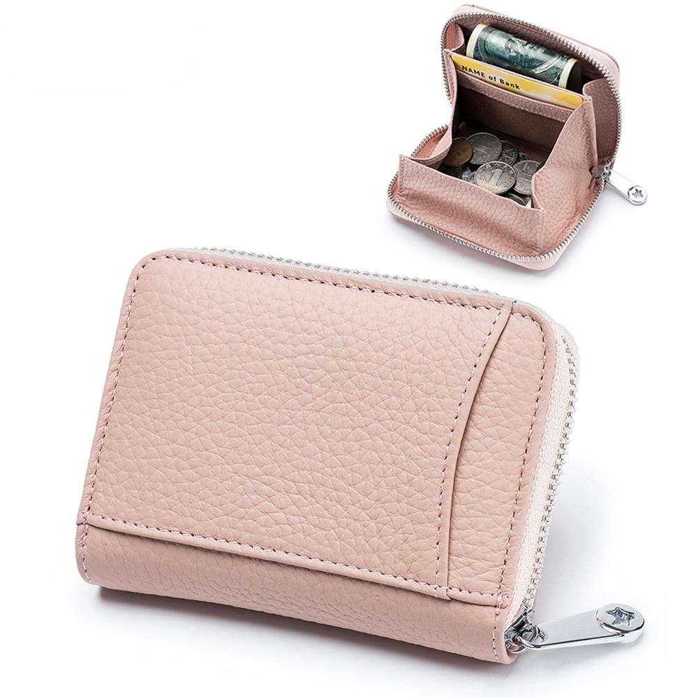 New Women Wallets Female Genuine Leather Purse Large Capacity RFID Purses Small Soft Cowhide Money Bag Mini Coin Card Holders