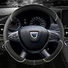 Pokrowiec na kierownicę ze skóry PU do samochodu Dacia Sandero Stepway Crossover do akcesoriów samochodowych Renault Sandero