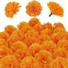 Large Marigold Flower Heads Silk Diwali Marigold Fake Flower Day Of The Dead Decorations Artificial Marigold Garland