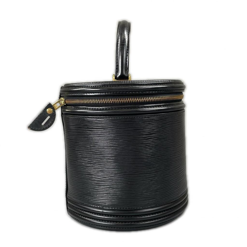 LOUIS VUITTON Epi Cannes Vanity Handbag black Women used