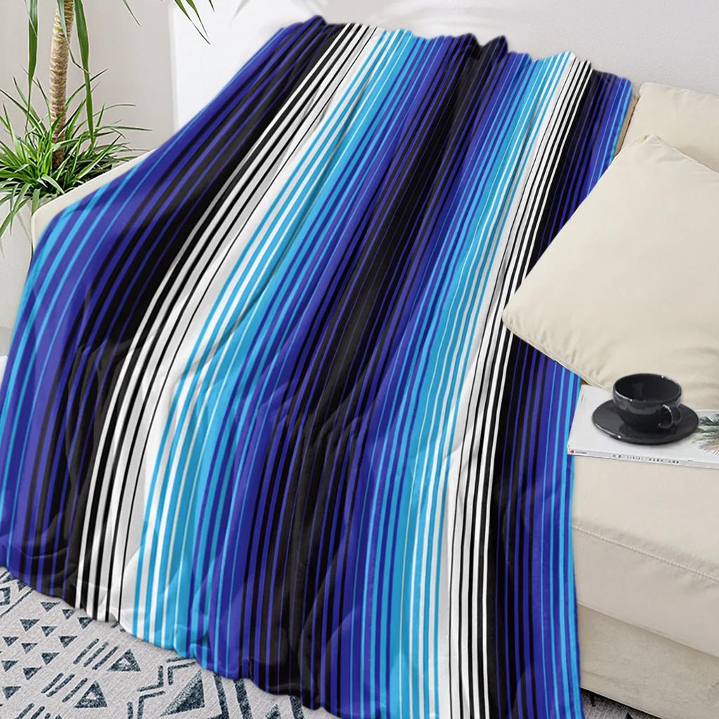 Colorful Mexican Stripe Throw Blanket Soft Flannel for Kids Warm Sofa Bedspread Portable Home Textile