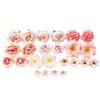 1 Set Artificial Flowers Graduation Decorations Flower Kit DIY Assorted Cap Stickers Glitter Number