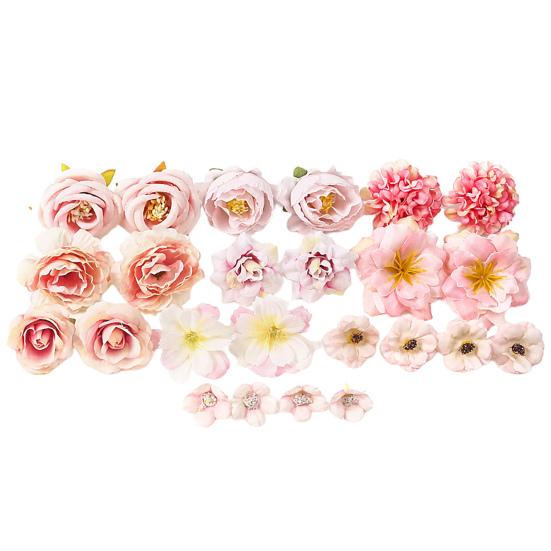 1 Set Artificial Flowers Graduation Decorations Flower Kit DIY Assorted Cap Stickers Glitter Number
