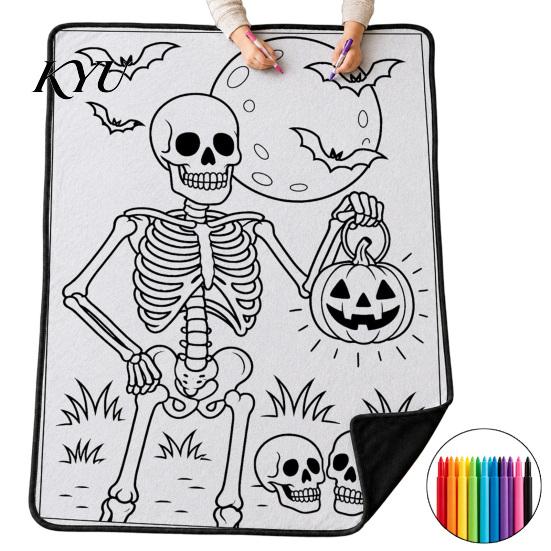 Einzigartige Geburtstagsgeschenke für sie Halloween DIY Maldecke mit 24 Stiften, Gestalte deine eigene Decke, Dekorative Wohnzimmerdecke, Geist Kürbis