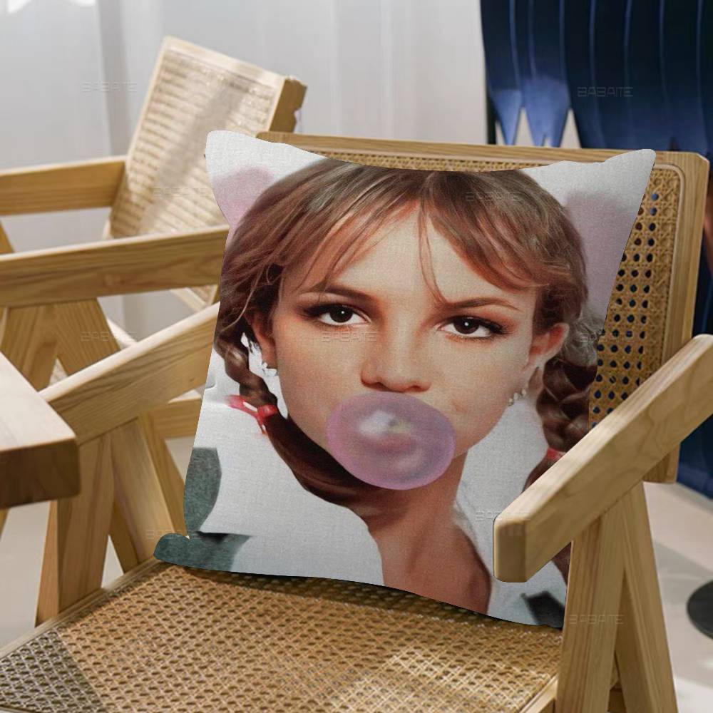 B-Britney S-Spears Office Cushion Pillowcase Car Cushion Cover45X45CM Lumbar Pillowcase Sofa Pillowcover
