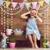 Pastel Pom Garland Hanging Easter Decorations Cute Rainbow Colorful Felt Ball Garland Baby Shower Birthday Party Supplies Favors 5