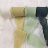 Hand-Torn Raw Edge Chiffon Ribbon Bouquet Streamer for Wedding Flowers
