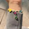 Bunte Strasssteine Liebesherz Armbänder Mode Armreif Trendige Y2k Ästhetik Handgelenk Schmuck Geschenk für Frauen Mädchen