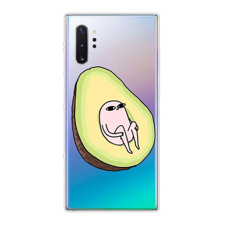 Cute Avocado Food For Samsung Galaxy Note 20 10 9 8 Plus Ultra Lite M31 M31S M10 M10S M20 M21 M30 Phone Case