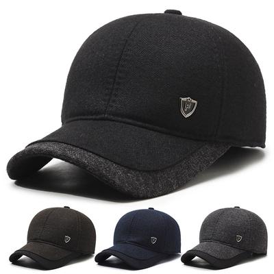 Men's Hat Winter Middle-Aged and Elderly Warm Baseball Cap Cotton Cap Outdoor Coldproof Ear Protection Cap