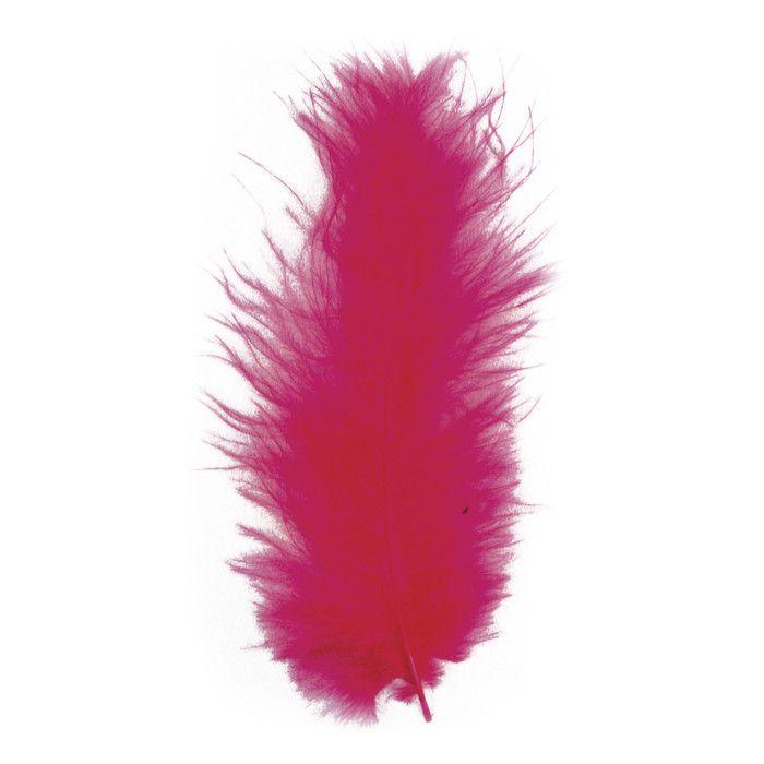 Plume duvetée, fuchsia, 10 - 15 cm, 15 pièces