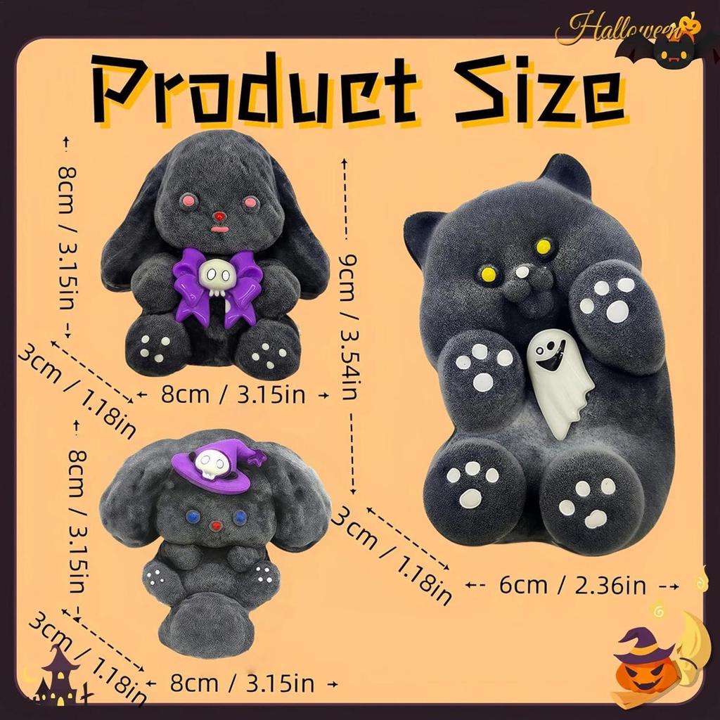 Stress Ball Stress Reduction Squeezing Animal Cartoon Soft Sensory Halloween Fidget Toys For Boredom Workplace Desk Boy Girl