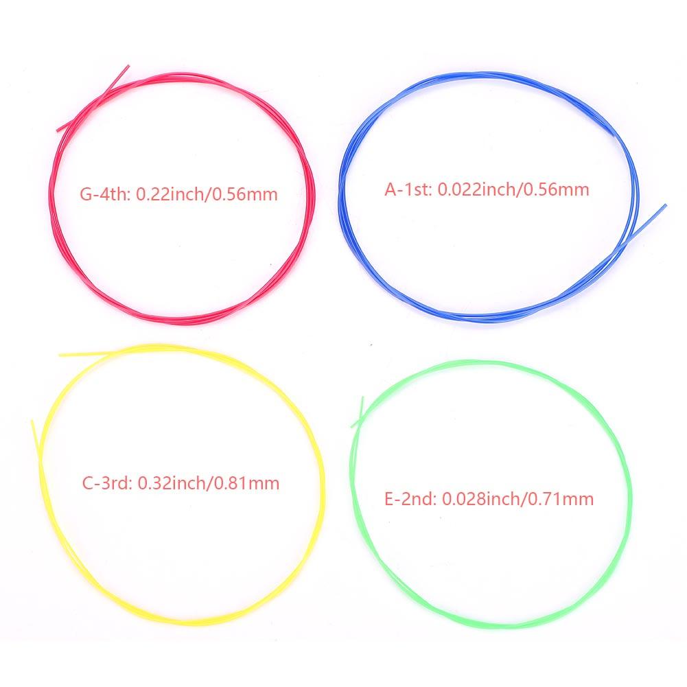 4pcs Set Colorful Nylon Strings Replacement Part Accessory for Ukelele