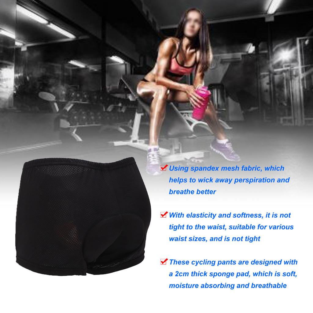Cycling Padded Shorts Sponge Pad Design Elastic Soft Breathable Comfortable Cycling Underwear for Men Women